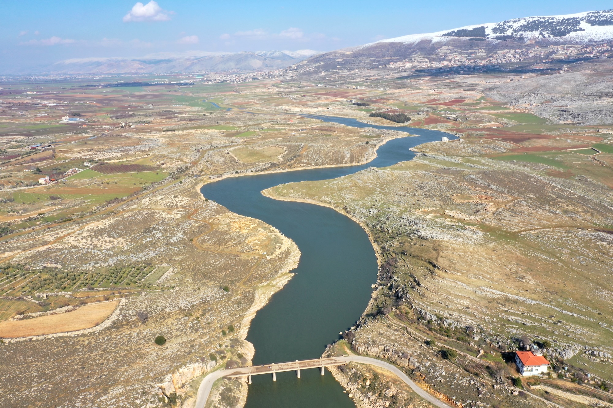 Litani river in Bekaa Lebanon